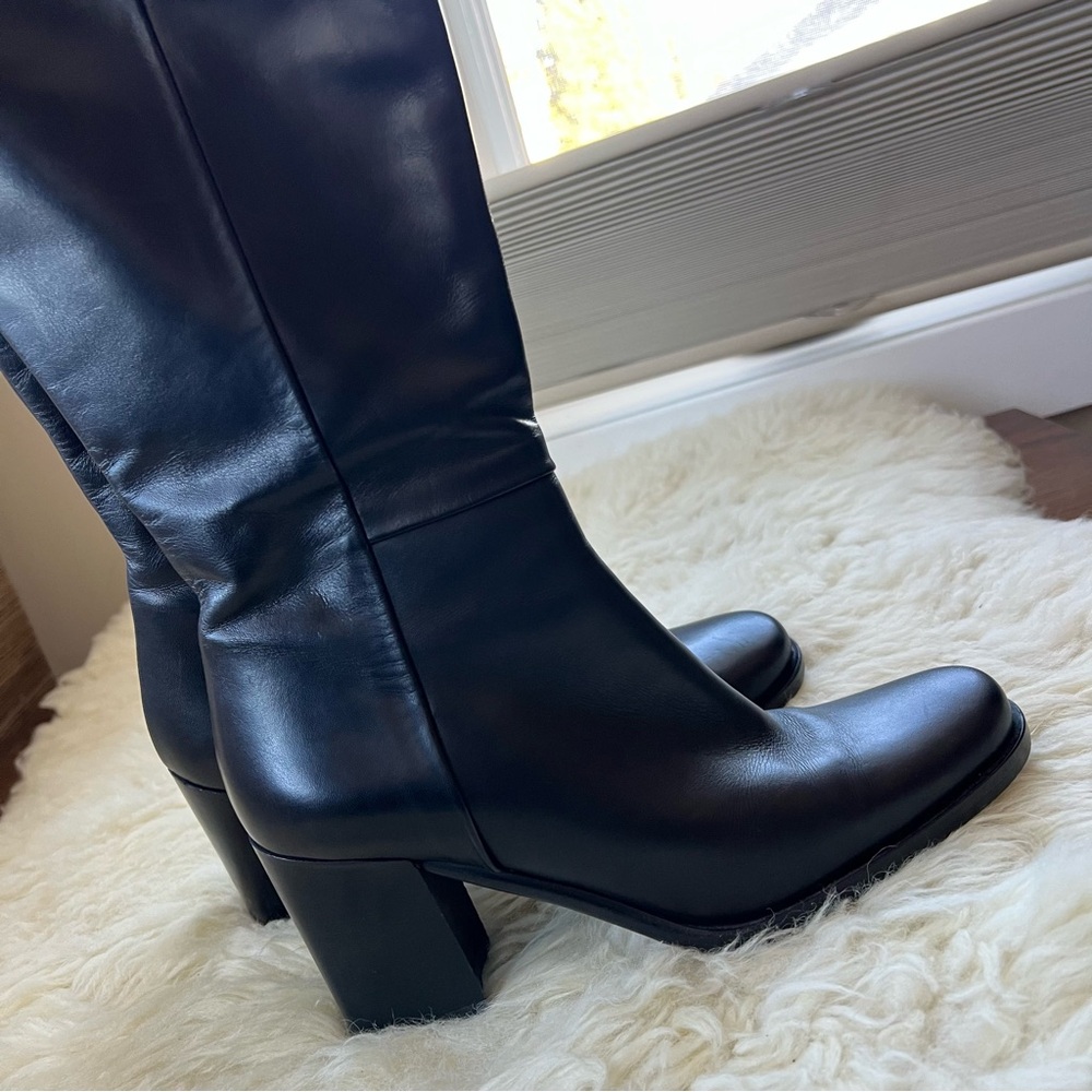 Bally Black Leather Knee-High Boots 6.5 - Picture 11 of 11